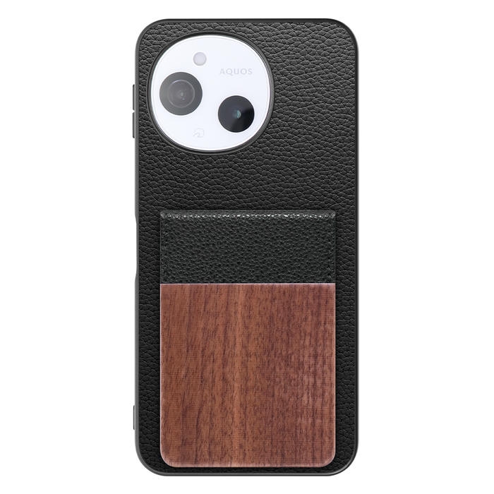 [ LOOF NATURE-SHELL ] AQUOS sense9 SH-53E SHG14 SH-M2 SH-53F SH-M33 ケース 背面 カード収納 カード入れ カードポケット カバー スマホケース 天然木 本革 [ AQUOS sense9 / sense10 ]