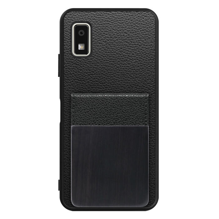 [ LOOF NATURE-SHELL ] AQUOS wish3 SH-53D / A303SH / A302SH  ケース 背面 カード収納 カード入れ カードポケット カバー スマホケース 天然木 本革 [ AQUOS wish3 ]