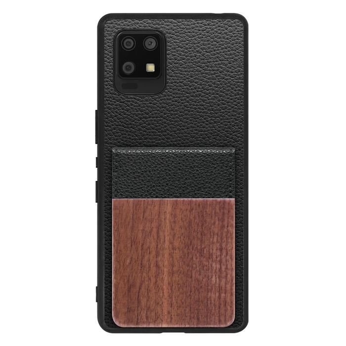 [ LOOF NATURE-SHELL ] AQUOS zero6 SHG04 zero 6 ケース 背面 カード収納 カード入れ カードポケット カバー スマホケース 天然木 本革 [ AQUOS zero6 ]