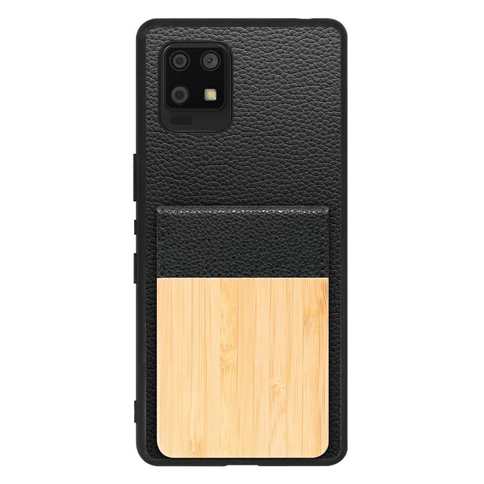 [ LOOF NATURE-SHELL ] AQUOS zero6 SHG04 zero 6 ケース 背面 カード収納 カード入れ カードポケット カバー スマホケース 天然木 本革 [ AQUOS zero6 ]