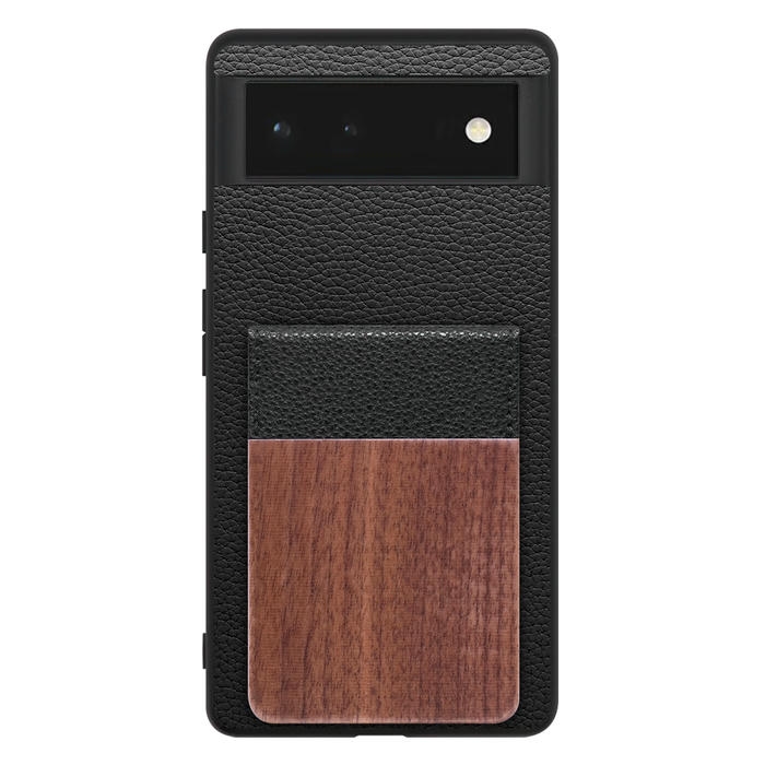 [ LOOF NATURE-SHELL ] Google Pixel 6 googlepixel6 pixel6 ピクセル6 ケース 背面 カード収納 カード入れ カードポケット カバー スマホケース 天然木 本革 [ Google Pixel 6 ]