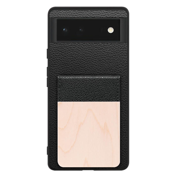 [ LOOF NATURE-SHELL ] Google Pixel 6 googlepixel6 pixel6 ピクセル6 ケース 背面 カード収納 カード入れ カードポケット カバー スマホケース 天然木 本革 [ Google Pixel 6 ]