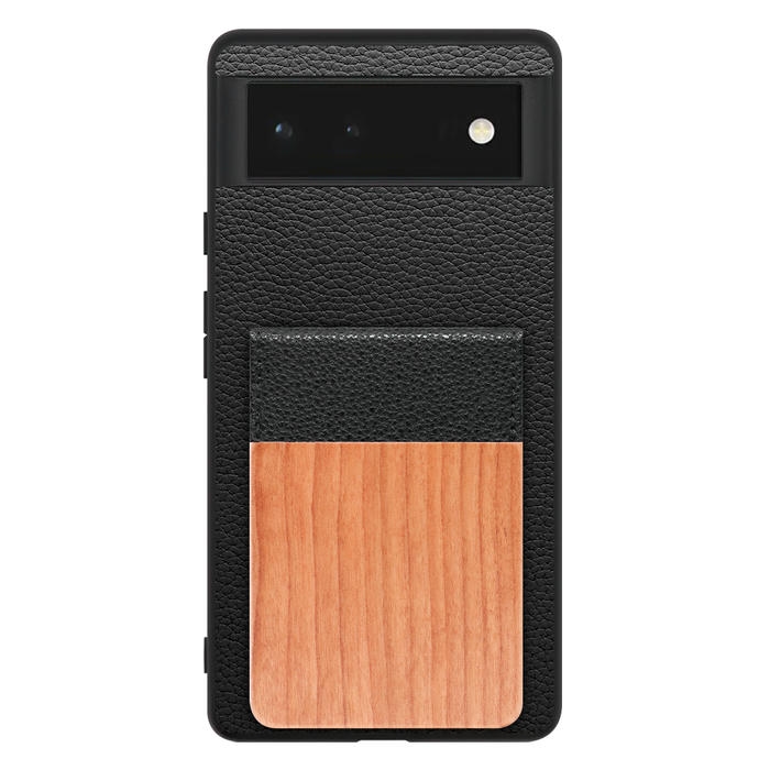 [ LOOF NATURE-SHELL ] Google Pixel 6 googlepixel6 pixel6 ピクセル6 ケース 背面 カード収納 カード入れ カードポケット カバー スマホケース 天然木 本革 [ Google Pixel 6 ]