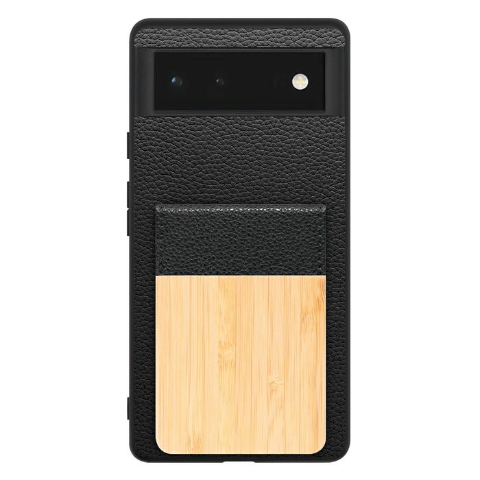 [ LOOF NATURE-SHELL ] Google Pixel 6 googlepixel6 pixel6 ピクセル6 ケース 背面 カード収納 カード入れ カードポケット カバー スマホケース 天然木 本革 [ Google Pixel 6 ]