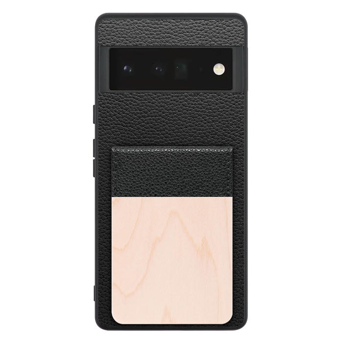 [ LOOF NATURE-SHELL ] Google Pixel 6 Pro Googlepixel6pro 6pro プロ ピクセル6pro ケース 背面 カード収納 カード入れ カードポケット カバー スマホケース 天然木 本革 [ Google Pixel 6 Pro ]