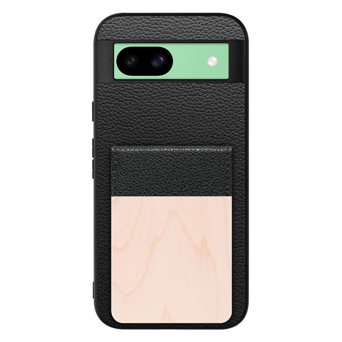 [ LOOF NATURE-SHELL ] Google Pixel 8a googlepixel8a Pixel8a ピクセル8a ケース 背面 カード収納 カード入れ カードポケット カバー スマホケース 天然木 本革 [ Google Pixel 8a ]