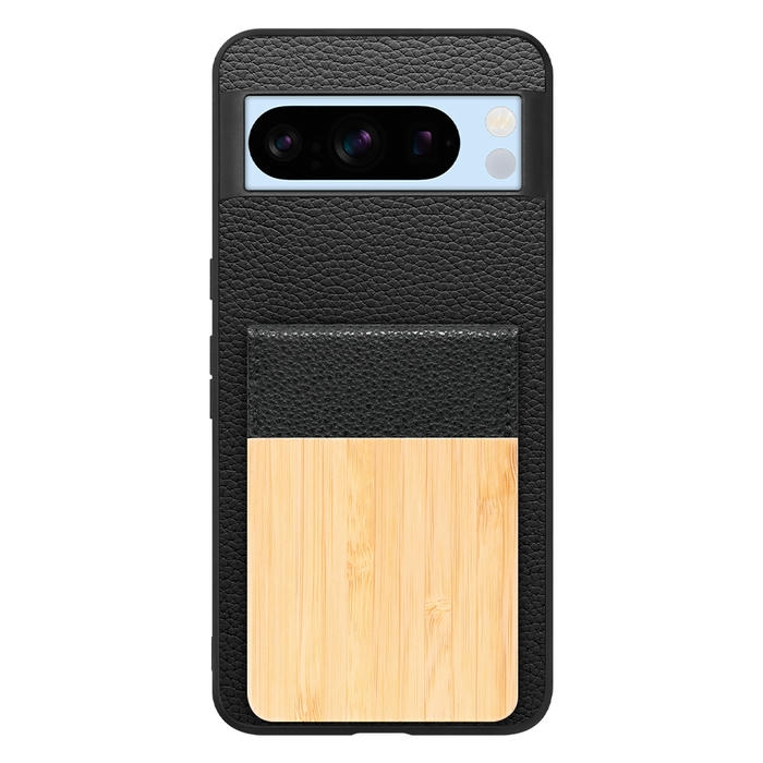 [ LOOF NATURE-SHELL ] Google pixel 8 Pro googlepixel8pro Pixel8 8Pro プロ ピクセル8Pro ケース 背面 カード収納 カード入れ カードポケット カバー スマホケース 天然木 本革 [ Google Pixel 8 Pro ]