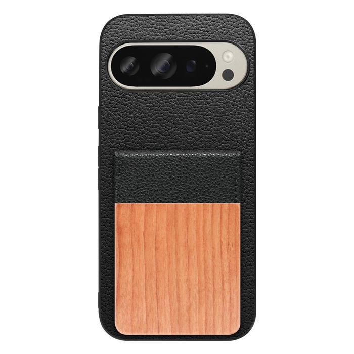 [ LOOF NATURE-SHELL ] Google Pixel 9 / 9 Pro Google Pixel9 Pixel9pro ピクセル9 ピクセル9プロ ケース 背面 カード収納 カード入れ カードポケット カバー スマホケース 天然木 本革 [ Google Pixel 9 / 9 Pro ]