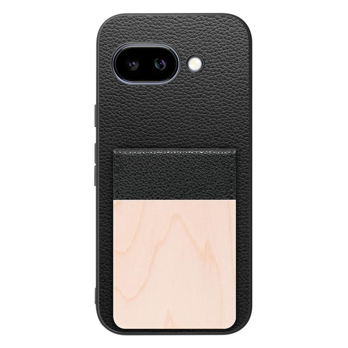 [ LOOF NATURE-SHELL ] Google Pixel 9a Google Pixel9a ピクセル9a ケース 背面 カード収納 カード入れ カードポケット カバー スマホケース 天然木 本革 [ Google Pixel 9a ]