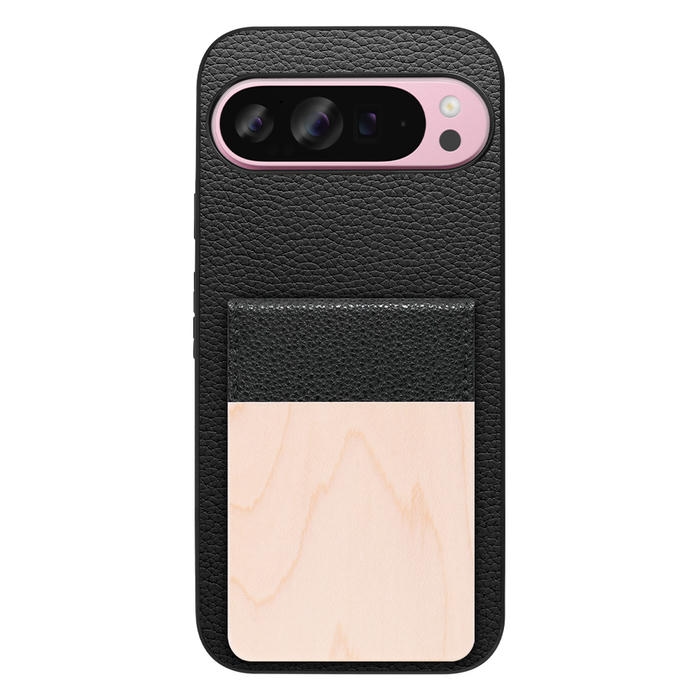 [ LOOF NATURE-SHELL ] Google Pixel 9 Pro XL Google Pixel9proxl ピクセル9プロXL ケース 背面 カード収納 カード入れ カードポケット カバー スマホケース 天然木 本革 [ Google Pixel 9 Pro XL ]