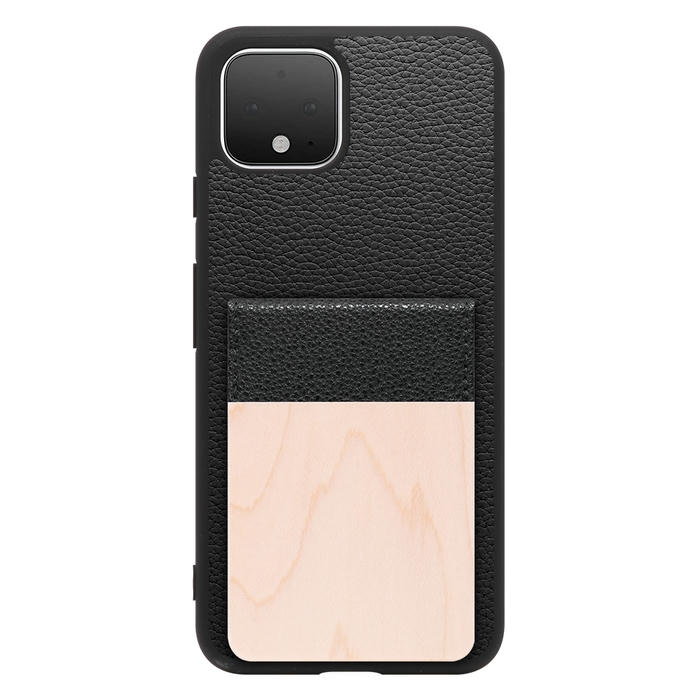 [ LOOF NATURE-SHELL ] Google Pixel 4 googlepixel pixel4xl ピクセル4 ケース 背面 カード収納 カード入れ カードポケット カバー スマホケース 天然木 本革 [ Google Pixel 4 ]