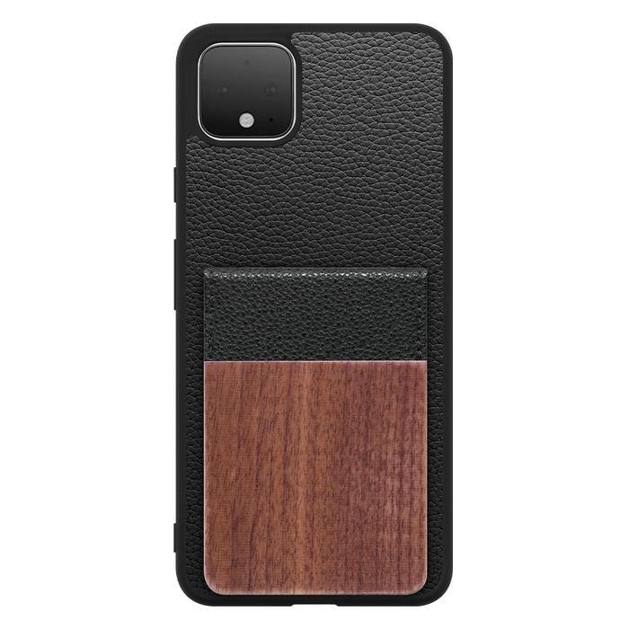 [ LOOF NATURE-SHELL ] Google Pixel 4 XL googlepixel pixel4xl ピクセル4XL ケース 背面 カード収納 カード入れ カードポケット カバー スマホケース 天然木 本革 [ Google Pixel 4 XL ]