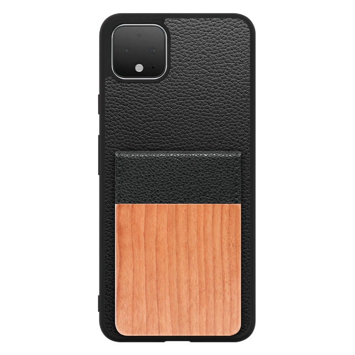 [ LOOF NATURE-SHELL ] Google Pixel 4 XL googlepixel pixel4xl ピクセル4XL ケース 背面 カード収納 カード入れ カードポケット カバー スマホケース 天然木 本革 [ Google Pixel 4 XL ]