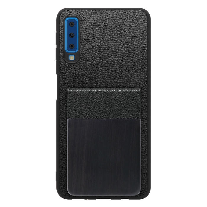[ LOOF NATURE-SHELL ] Galaxy A7 SM-A750C galaxya7 ケース 背面 カード収納 カード入れ カードポケット カバー スマホケース 天然木 本革 [ Galaxy A7 ]