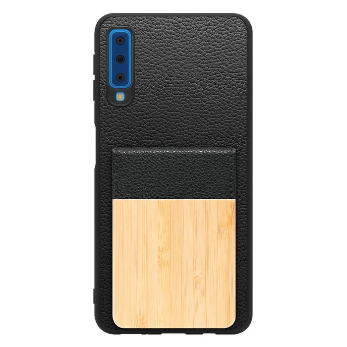 [ LOOF NATURE-SHELL ] Galaxy A7 SM-A750C galaxya7 ケース 背面 カード収納 カード入れ カードポケット カバー スマホケース 天然木 本革 [ Galaxy A7 ]