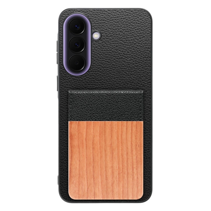 [ LOOF NATURE-SHELL ] Galaxy A57 5G SC-54G SCG39 SM-A576Z SM-A576C ケース 背面 カード収納 カード入れ カードポケット カバー スマホケース 天然木 本革 [ Galaxy A57 5G ]
