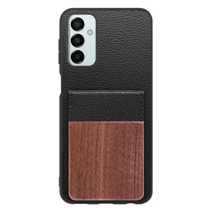 [ LOOF NATURE-SHELL ] Galaxy M23 5G m235g ケース 背面 カード収納 カード入れ カードポケット カバー スマホケース 天然木 本革 [ Galaxy M23 5G ]