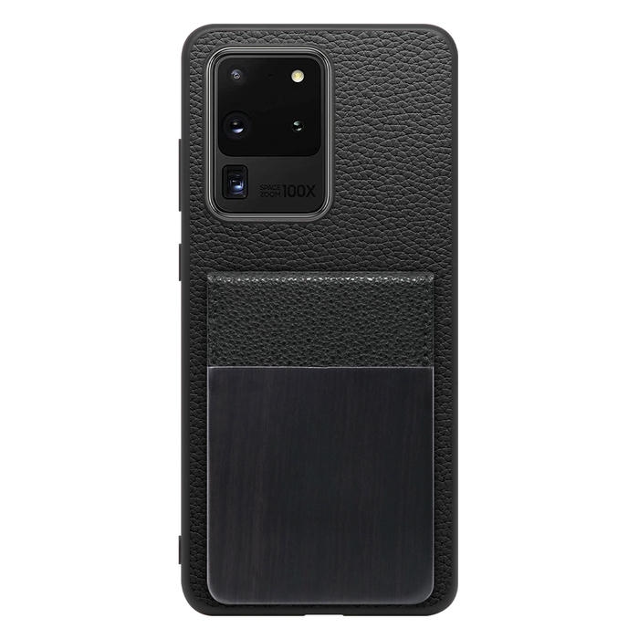 [ LOOF NATURE-SHELL ] Galaxy S20 Ultra s20ultra ケース 背面 カード収納 カード入れ カードポケット カバー スマホケース 天然木 本革 [ Galaxy S20 Ultra 5G ]