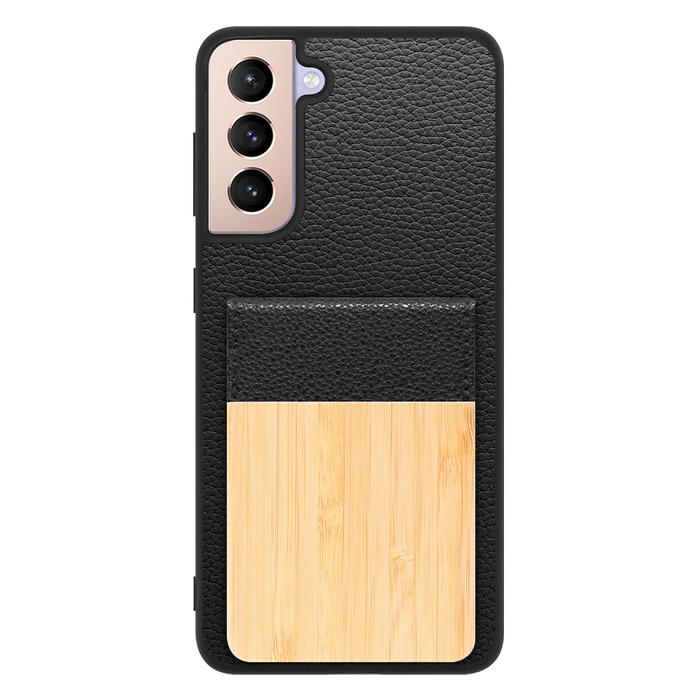 [ LOOF NATURE-SHELL ] Galaxy S21+ 5G SCG10 s21plus s21 plus s21plus5g s21+5g ケース 背面 カード収納 カード入れ カードポケット カバー スマホケース 天然木 本革 [ Galaxy S21+ 5G ]