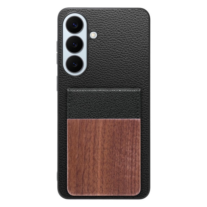 [ LOOF NATURE-SHELL ] Galaxy S26+ Samsung SC-52G ケース 背面 カード収納 カード入れ カードポケット カバー スマホケース 天然木 本革 [ Galaxy S26+ ]
