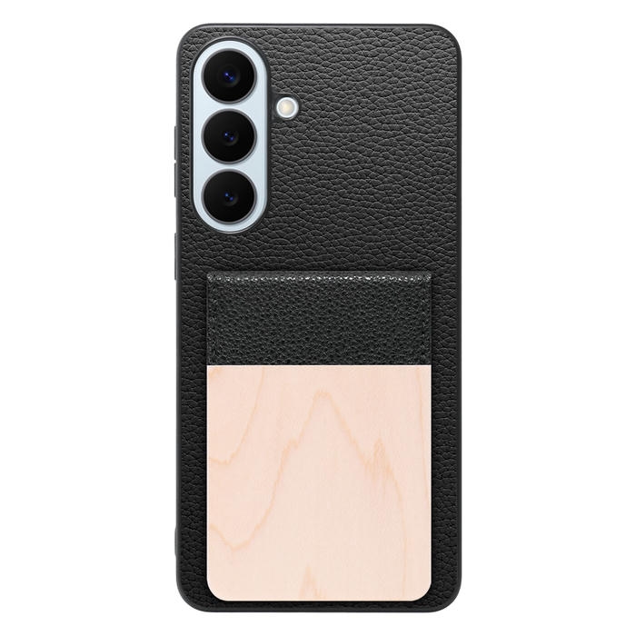 [ LOOF NATURE-SHELL ] Galaxy S26+ Samsung SC-52G ケース 背面 カード収納 カード入れ カードポケット カバー スマホケース 天然木 本革 [ Galaxy S26+ ]