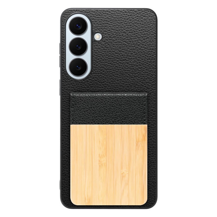 [ LOOF NATURE-SHELL ] Galaxy S26+ Samsung SC-52G ケース 背面 カード収納 カード入れ カードポケット カバー スマホケース 天然木 本革 [ Galaxy S26+ ]