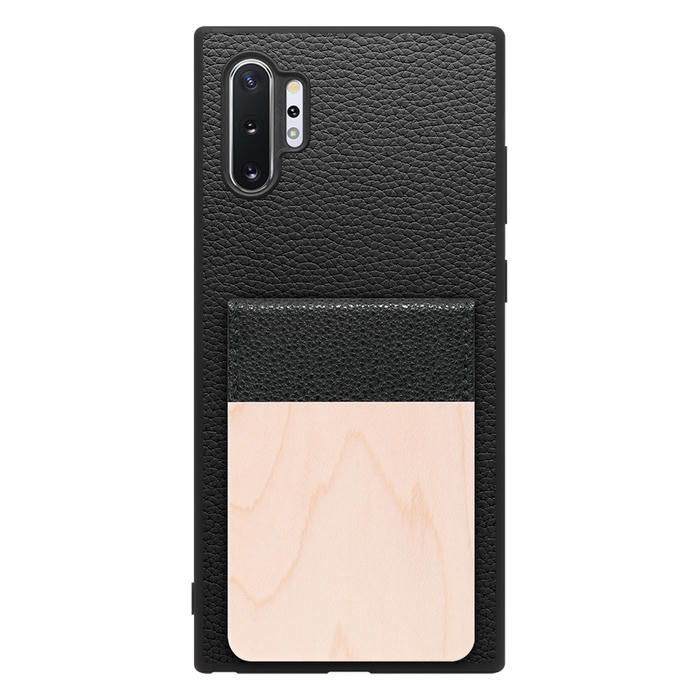 [ LOOF NATURE-SHELL ] Galaxy Note10+ SC-01M / SCV45 note10+ note10plus note10 plus ケース 背面 カード収納 カード入れ カードポケット カバー スマホケース 天然木 本革 [ Galaxy Note10+ ]