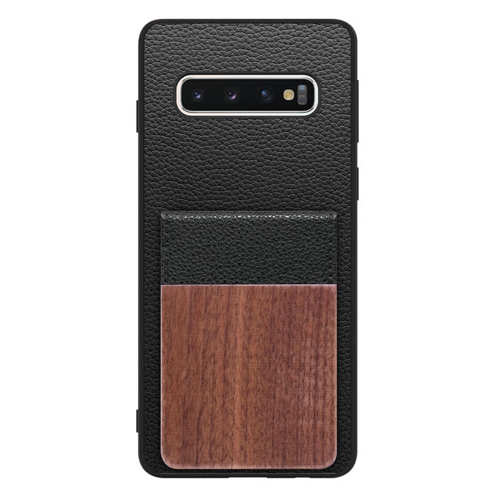 [ LOOF NATURE-SHELL ] Galaxy S10 SC-03L / SCV41 galaxys10 ケース 背面 カード収納 カード入れ カードポケット カバー スマホケース 天然木 本革 [ Galaxy S10 ]