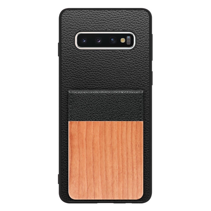 [ LOOF NATURE-SHELL ] Galaxy S10 SC-03L / SCV41 galaxys10 ケース 背面 カード収納 カード入れ カードポケット カバー スマホケース 天然木 本革 [ Galaxy S10 ]
