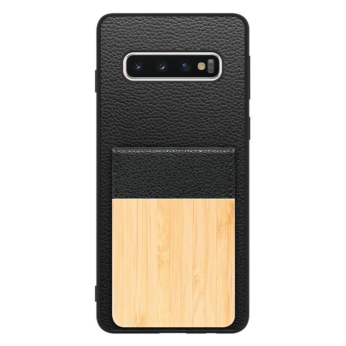 [ LOOF NATURE-SHELL ] Galaxy S10 SC-03L / SCV41 galaxys10 ケース 背面 カード収納 カード入れ カードポケット カバー スマホケース 天然木 本革 [ Galaxy S10 ]