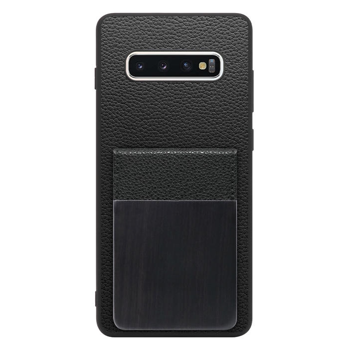 [ LOOF NATURE-SHELL ] Galaxy S10+ SC-04L / SCV42 s10plus s10 plus ケース 背面 カード収納 カード入れ カードポケット カバー スマホケース 天然木 本革 [ Galaxy S10+ ]