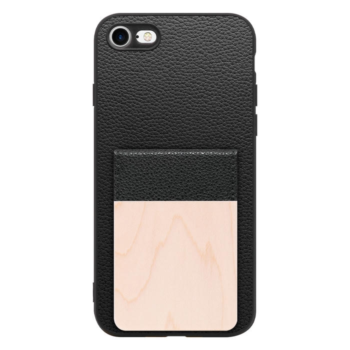 [ LOOF NATURE-SHELL ] iPhone 7 / 8 / SE (第2/3世代) iphone7 iphone8 iphonese se2 se3 ケース 背面 カード収納 カード入れ カードポケット カバー スマホケース 天然木 本革 [ iPhone 7 / 8 / SE (第2/3世代) ]