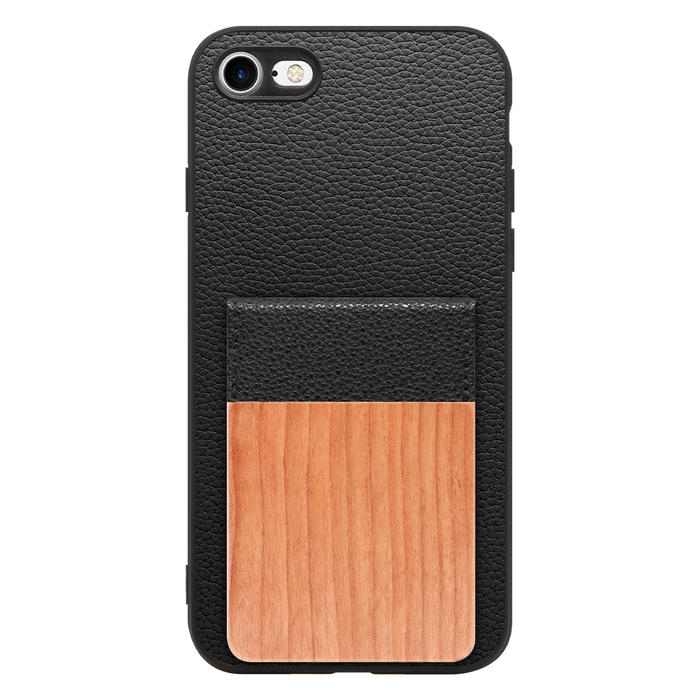 [ LOOF NATURE-SHELL ] iPhone 7 / 8 / SE (第2/3世代) iphone7 iphone8 iphonese se2 se3 ケース 背面 カード収納 カード入れ カードポケット カバー スマホケース 天然木 本革 [ iPhone 7 / 8 / SE (第2/3世代) ]