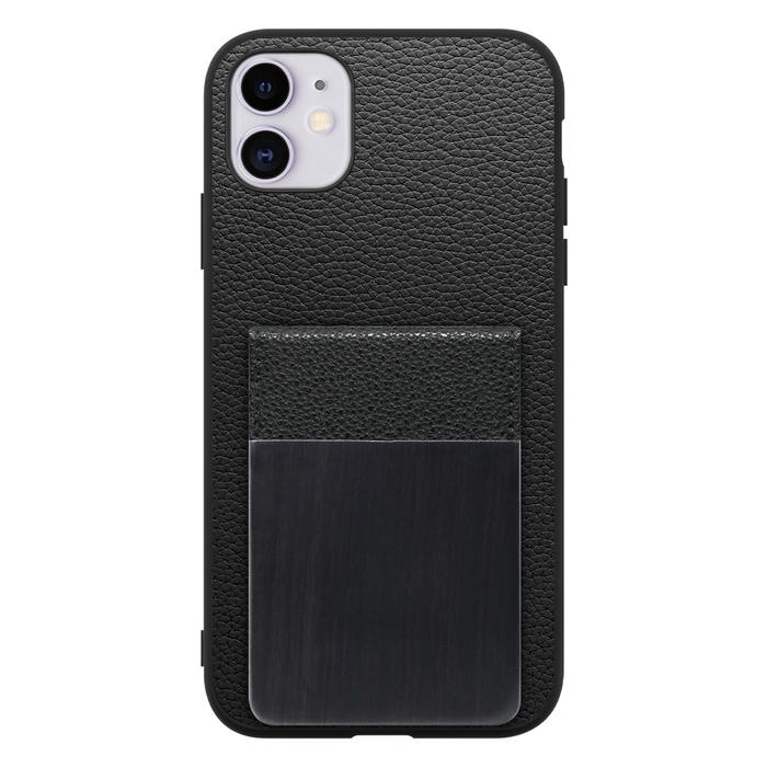 [ LOOF NATURE-SHELL ] iPhone 11 iPhone11 ケース 背面 カード収納 カード入れ カードポケット カバー スマホケース 天然木 本革 [ iPhone 11 ]