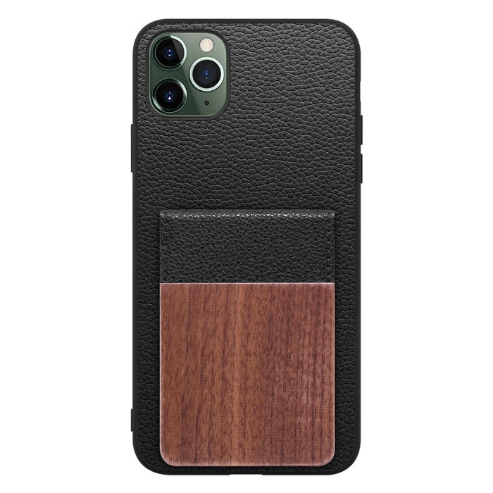 [ LOOF NATURE-SHELL ] iPhone 11 Pro Max iPhone11promax 11promax 11 promax ケース 背面 カード収納 カード入れ カードポケット カバー スマホケース 天然木 本革 [ iPhone 11 Pro Max ]