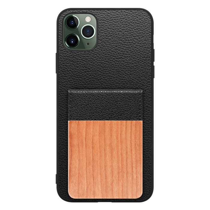 [ LOOF NATURE-SHELL ] iPhone 11 Pro Max iPhone11promax 11promax 11 promax ケース 背面 カード収納 カード入れ カードポケット カバー スマホケース 天然木 本革 [ iPhone 11 Pro Max ]