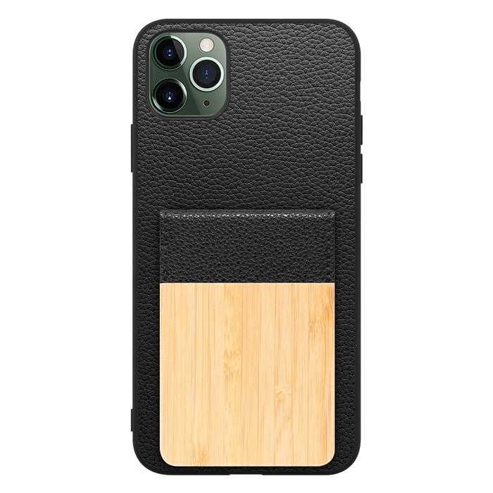 [ LOOF NATURE-SHELL ] iPhone 11 Pro Max iPhone11promax 11promax 11 promax ケース 背面 カード収納 カード入れ カードポケット カバー スマホケース 天然木 本革 [ iPhone 11 Pro Max ]