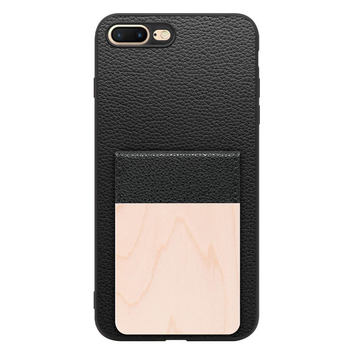 [ LOOF NATURE-SHELL ] iPhone 7 Plus / 8 Plus iphone7plus iphone8plus 7plus 8plus ケース 背面 カード収納 カード入れ カードポケット カバー スマホケース 天然木 本革 [ iPhone 7 Plus / 8 Plus ]