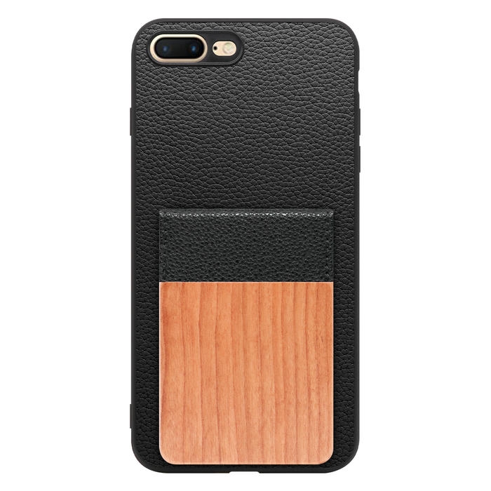 [ LOOF NATURE-SHELL ] iPhone 7 Plus / 8 Plus iphone7plus iphone8plus 7plus 8plus ケース 背面 カード収納 カード入れ カードポケット カバー スマホケース 天然木 本革 [ iPhone 7 Plus / 8 Plus ]