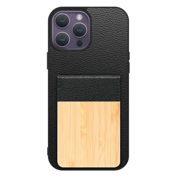 [ LOOF NATURE-SHELL ] iPhone 14 Pro Max iphone14promax 14promax プロマックス ケース 背面 カード収納 カード入れ カードポケット カバー スマホケース 天然木 本革 [ iPhone 14 Pro Max ]