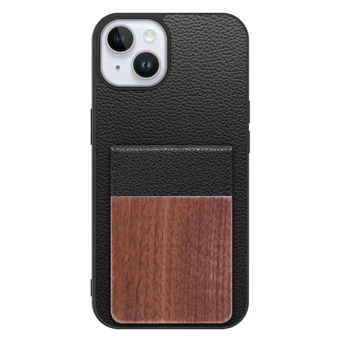 [ LOOF NATURE-SHELL ] iPhone 14 Plus iphone14plus 14plus 14+ プラス ケース 背面 カード収納 カード入れ カードポケット カバー スマホケース 天然木 本革 [ iPhone 14 Plus ]