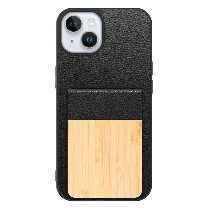 [ LOOF NATURE-SHELL ] iPhone 14 Plus iphone14plus 14plus 14+ プラス ケース 背面 カード収納 カード入れ カードポケット カバー スマホケース 天然木 本革 [ iPhone 14 Plus ]