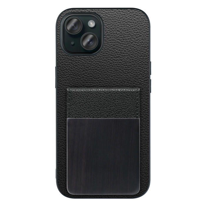 [ LOOF NATURE-SHELL ] iPhone 15 iPhone15 アイフォン15 iPhone 15 アイフォン 15 ケース 背面 カード収納 カード入れ カードポケット カバー スマホケース 天然木 本革 [ iPhone 15 ]