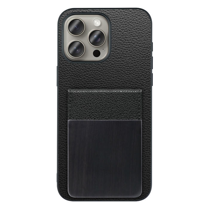 [ LOOF NATURE-SHELL ] iPhone 15 Pro Max iPhone15 Pro Max アイフォン15 プロ マックス iPhone 15 15ProMax アイフォン 15 ケース 背面 カード収納 カード入れ カードポケット カバー スマホケース 天然木 本革 [ iPhone 15 Pro Max ]