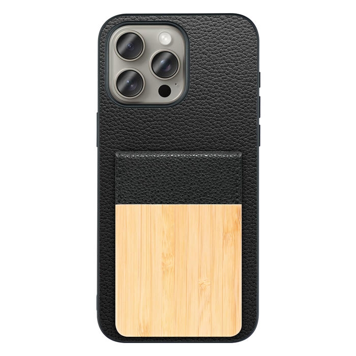 [ LOOF NATURE-SHELL ] iPhone 15 Pro Max iPhone15 Pro Max アイフォン15 プロ マックス iPhone 15 15ProMax アイフォン 15 ケース 背面 カード収納 カード入れ カードポケット カバー スマホケース 天然木 本革 [ iPhone 15 Pro Max ]