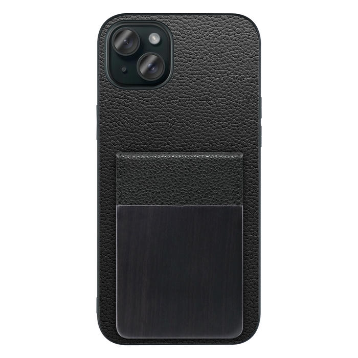 [ LOOF NATURE-SHELL ] iPhone 15 Plus iPhone15 Plus アイフォン15 プラス iPhone 15 Plus 15Plus アイフォン 15 ケース 背面 カード収納 カード入れ カードポケット カバー スマホケース 天然木 本革 [ iPhone 15 Plus ]