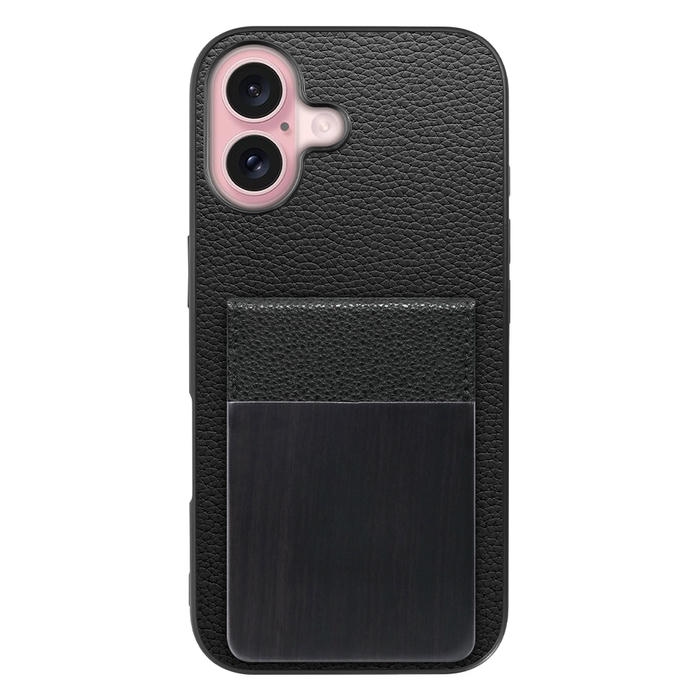 [ LOOF NATURE-SHELL ] iPhone 16 iPhone16 アイフォン16 iPhone 16 アイフォン 16 ケース 背面 カード収納 カード入れ カードポケット カバー スマホケース 天然木 本革 [ iPhone 16 ]