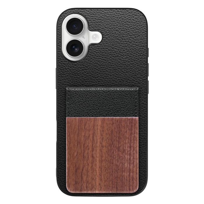 [ LOOF NATURE-SHELL ] iPhone 17 iPhone17 アイフォン17 iPhone 17 アイフォン 17 ケース 背面 カード収納 カード入れ カードポケット カバー スマホケース 天然木 本革 [ iPhone 17 用 ]