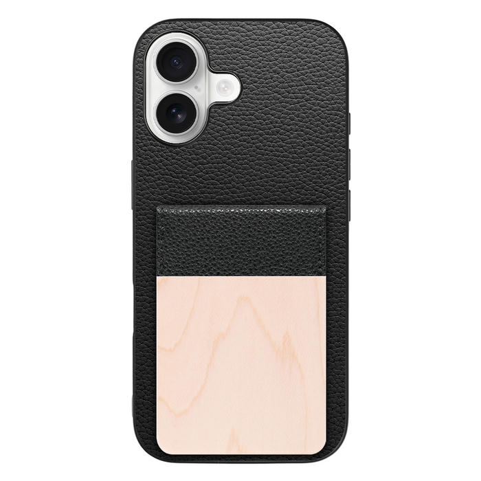 [ LOOF NATURE-SHELL ] iPhone 17 iPhone17 アイフォン17 iPhone 17 アイフォン 17 ケース 背面 カード収納 カード入れ カードポケット カバー スマホケース 天然木 本革 [ iPhone 17 用 ]