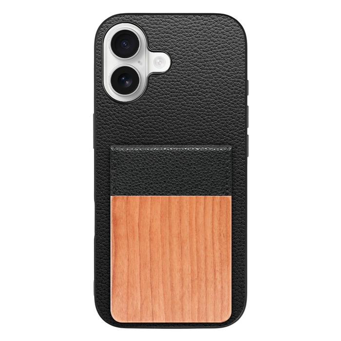 [ LOOF NATURE-SHELL ] iPhone 17 iPhone17 アイフォン17 iPhone 17 アイフォン 17 ケース 背面 カード収納 カード入れ カードポケット カバー スマホケース 天然木 本革 [ iPhone 17 用 ]